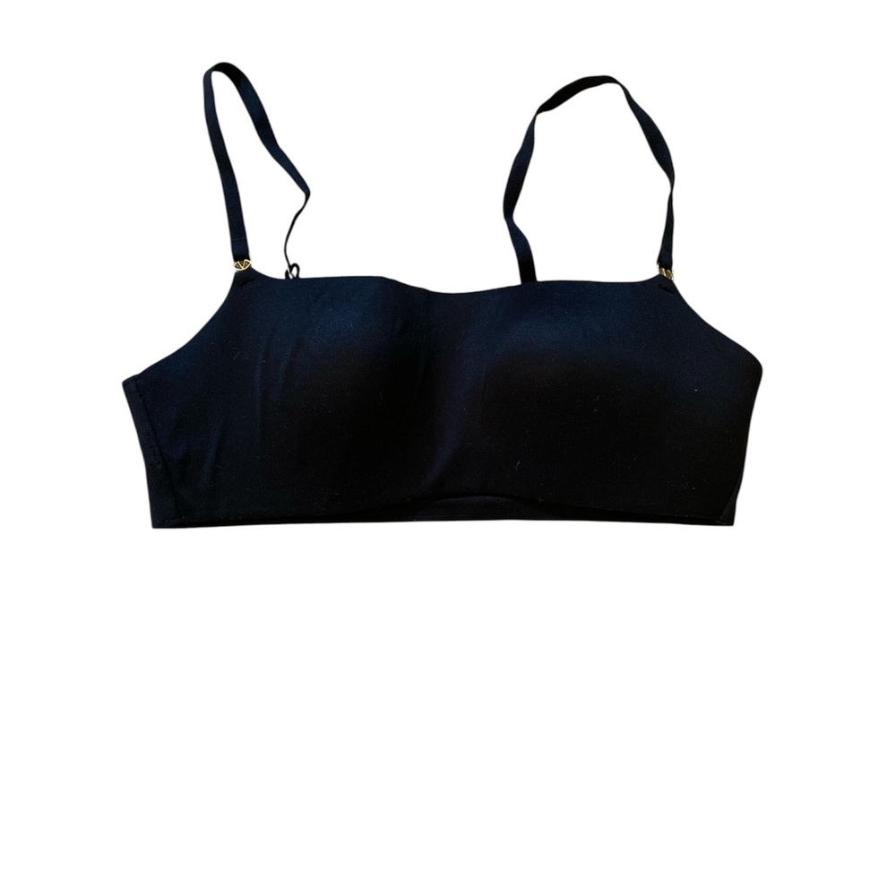 Victoria's Secret Black Bandeau Square Neck Seamless Padded Bralette | Small